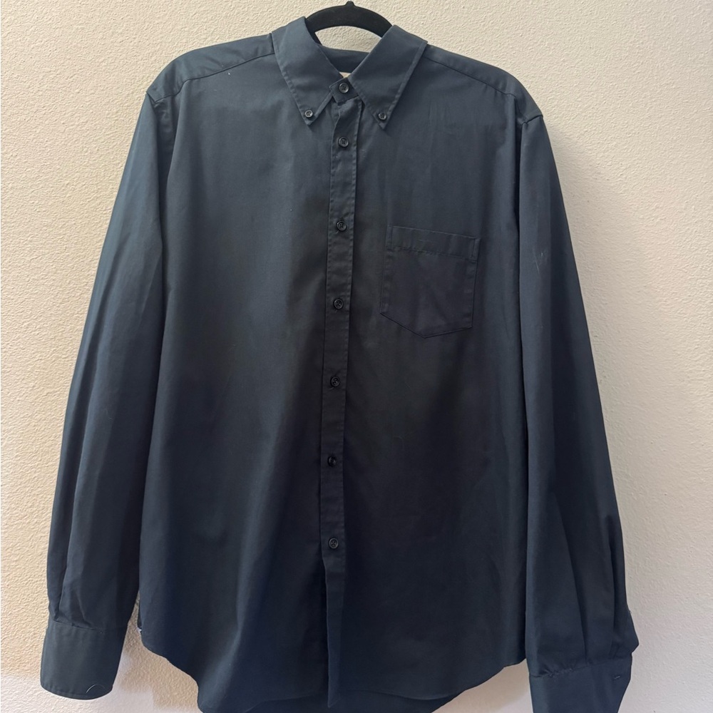 Xacus Black Casual Button Down Shirt